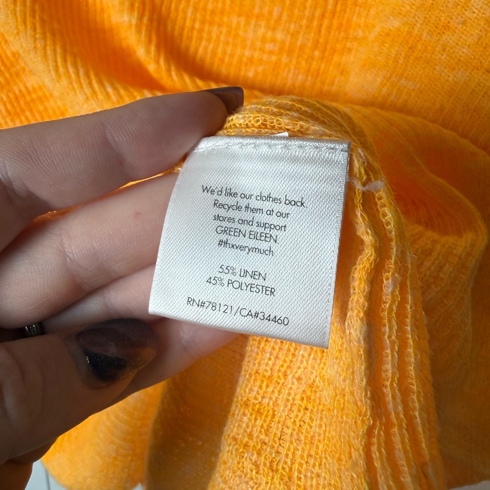 Eileen Fisher Linen blend knit long sleeve - Picture 4 of 5